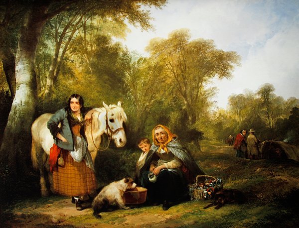 Çingene Kampı (tuval üzerine yağlı boya) by William Snr. Shayer