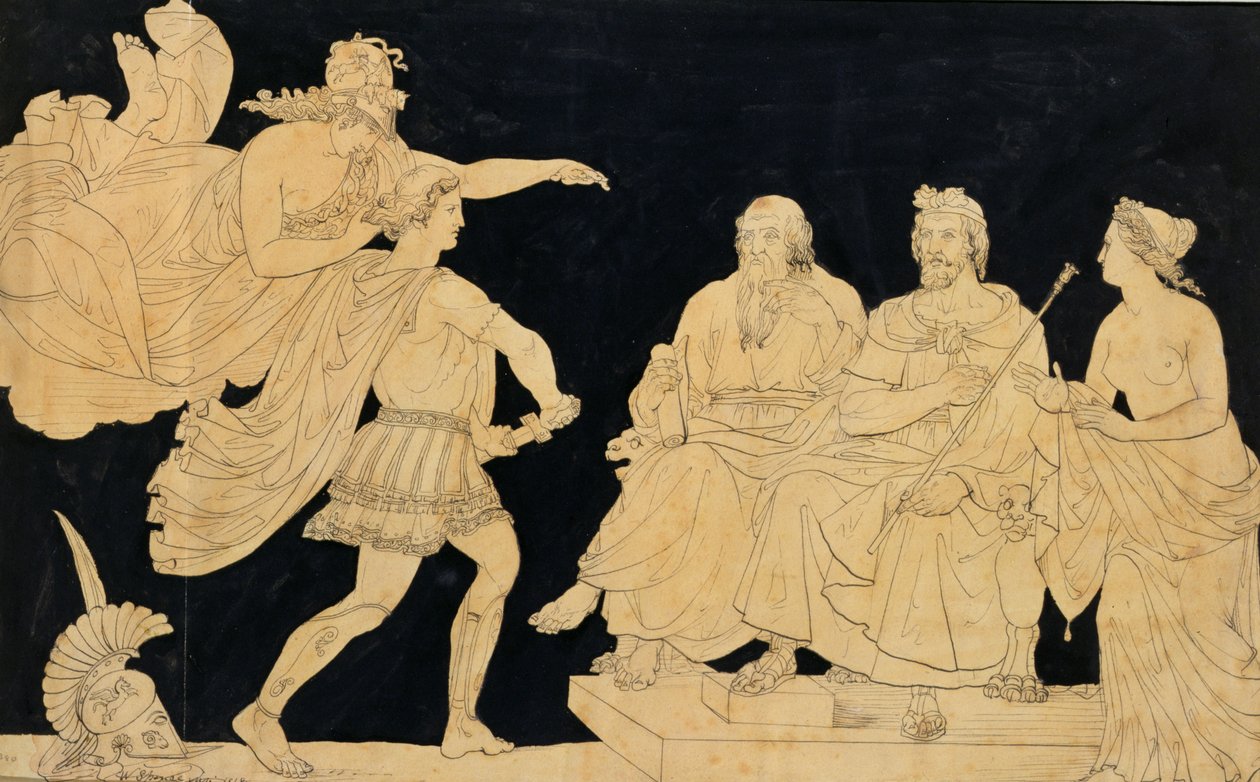 Akhilleus Minerva Tarafından Agamemnon