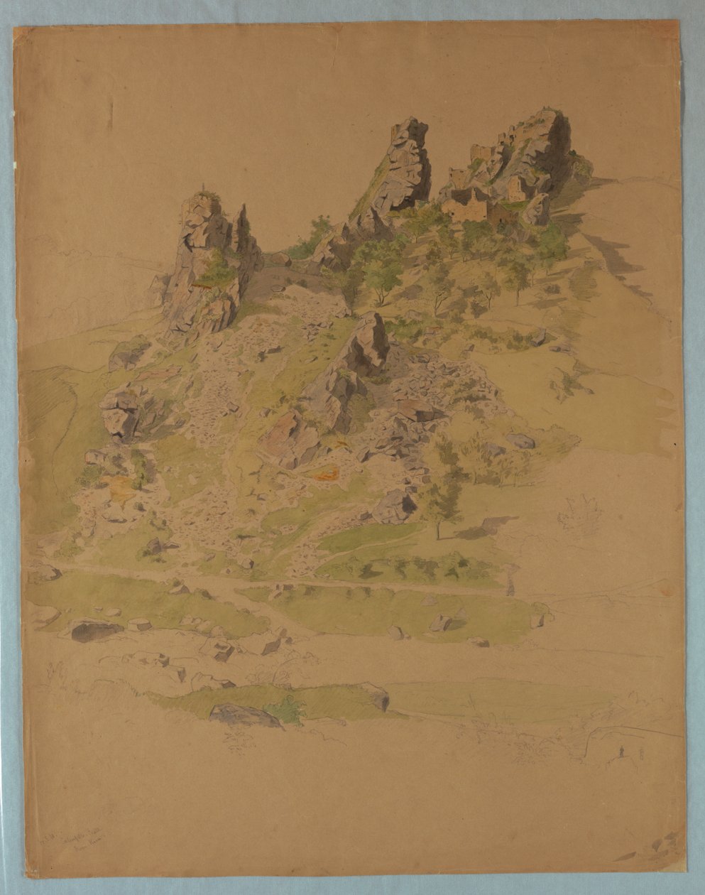 Calenfells Kalesi, Kirn, Almanya yakınlarında by William Stanley Haseltine