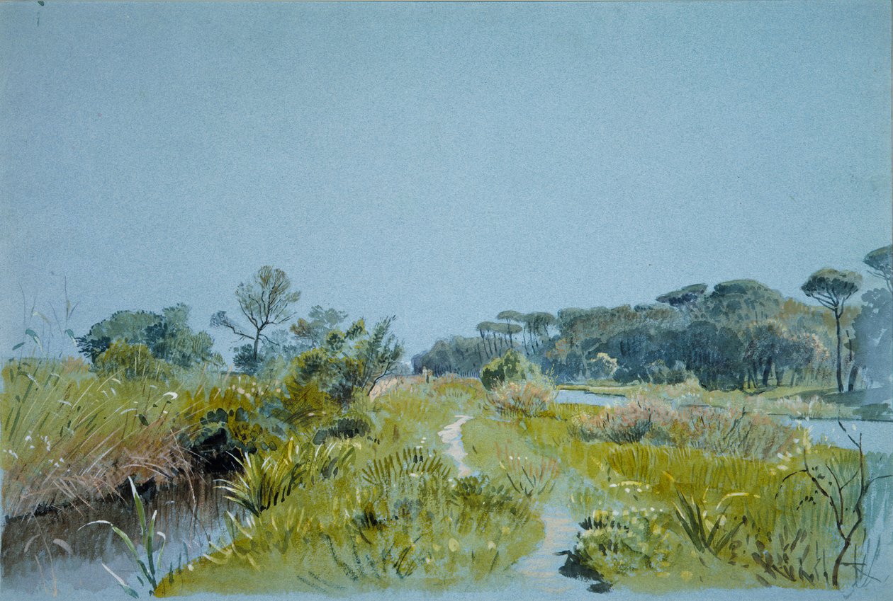 Castel Fusano Yakın Roma, yaklaşık. 1885. by William Stanley Haseltine