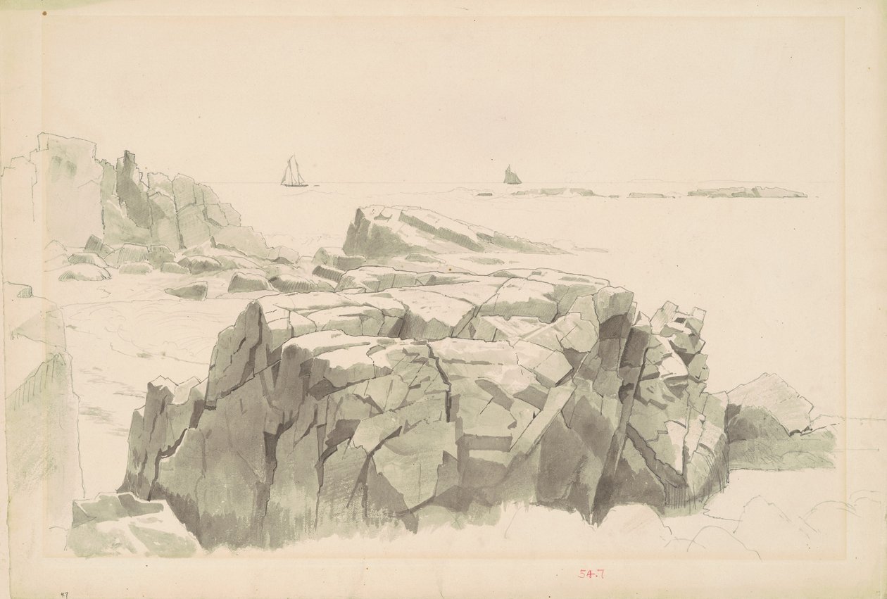 Sevişmek Kayaları, Nahant, Massachusetts by William Stanley Haseltine