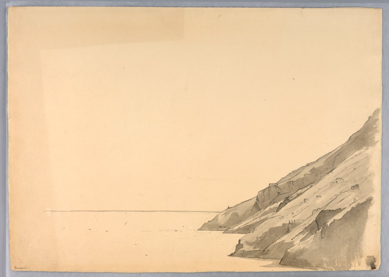 Kıyı uçurumunun incelenmesi, Amalphi, İtalya by William Stanley Haseltine