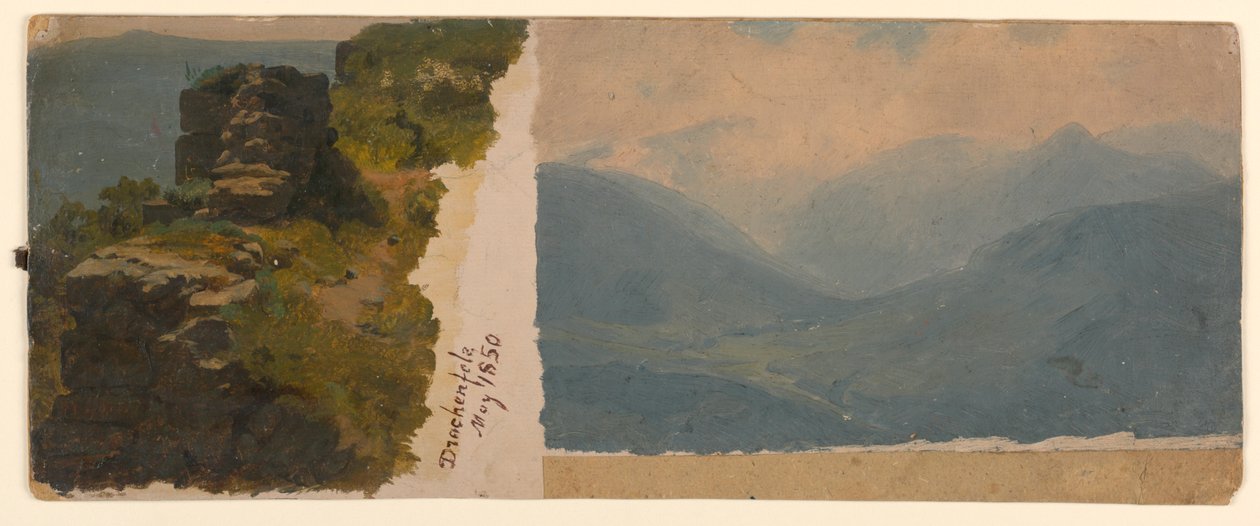 Peyzaj çalışması, Drachenfels, Almanya by William Stanley Haseltine