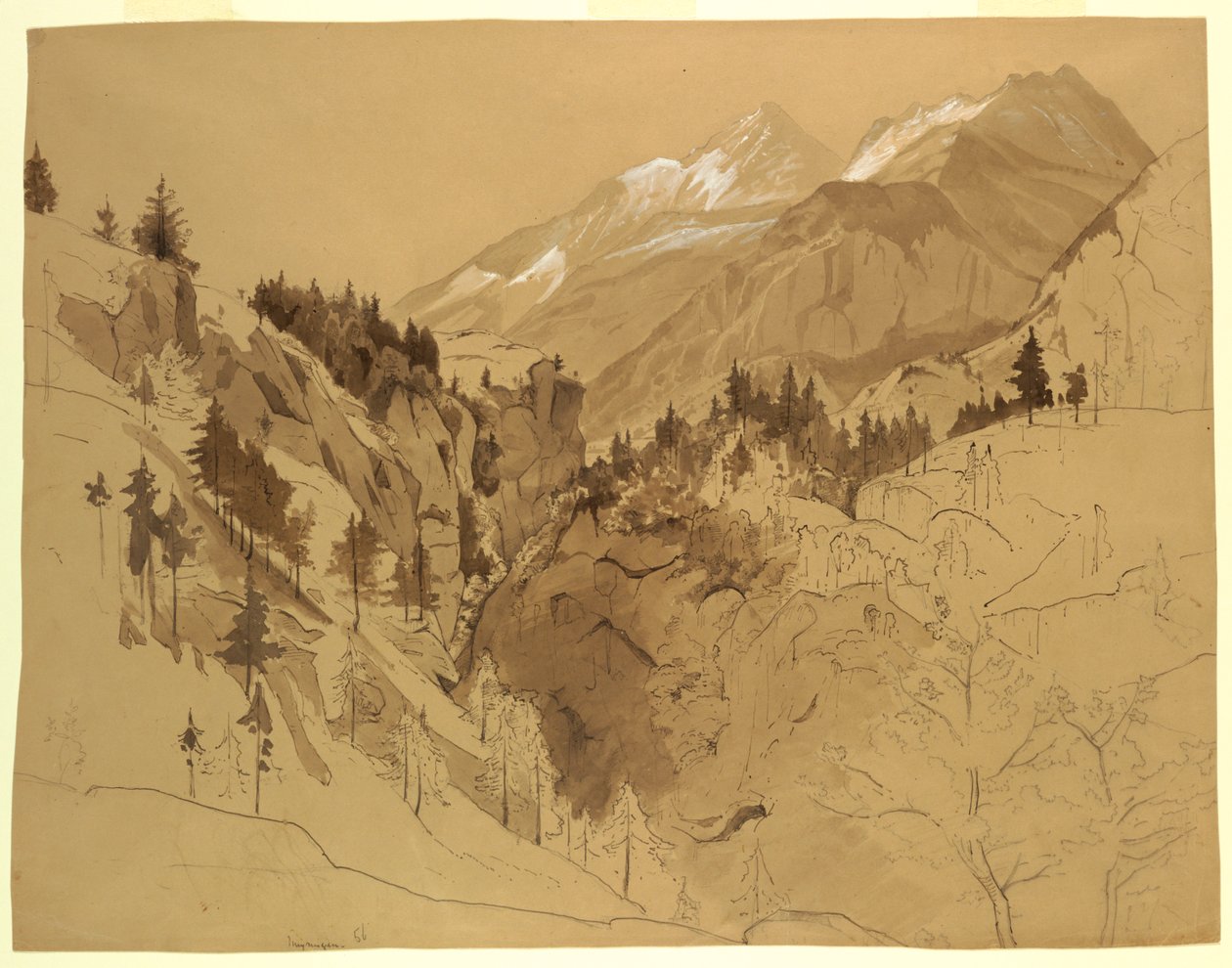 Peyzaj çalışması, Meiringen, İsviçre by William Stanley Haseltine