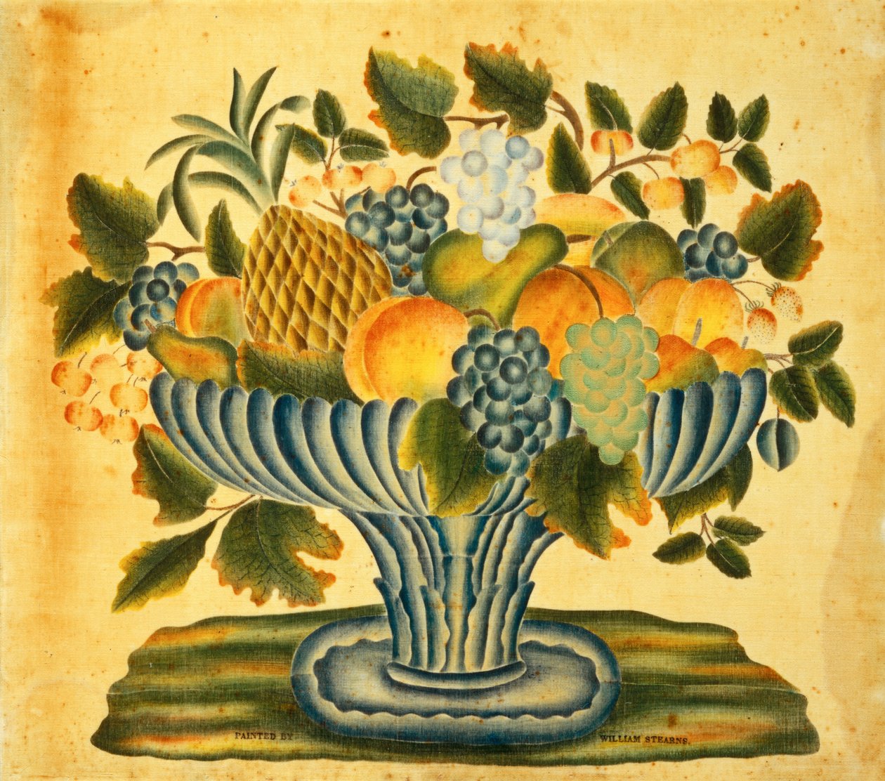 Meyve Kasesi, c.1830-1840 (kadife üzerine suluboya (teorem resim)) by William Stearns