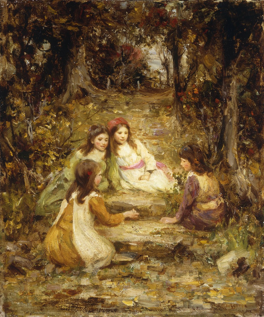 Bahçedeki Çocuklar (tuval üzerine yağlı boya) by William Stewart MacGeorge