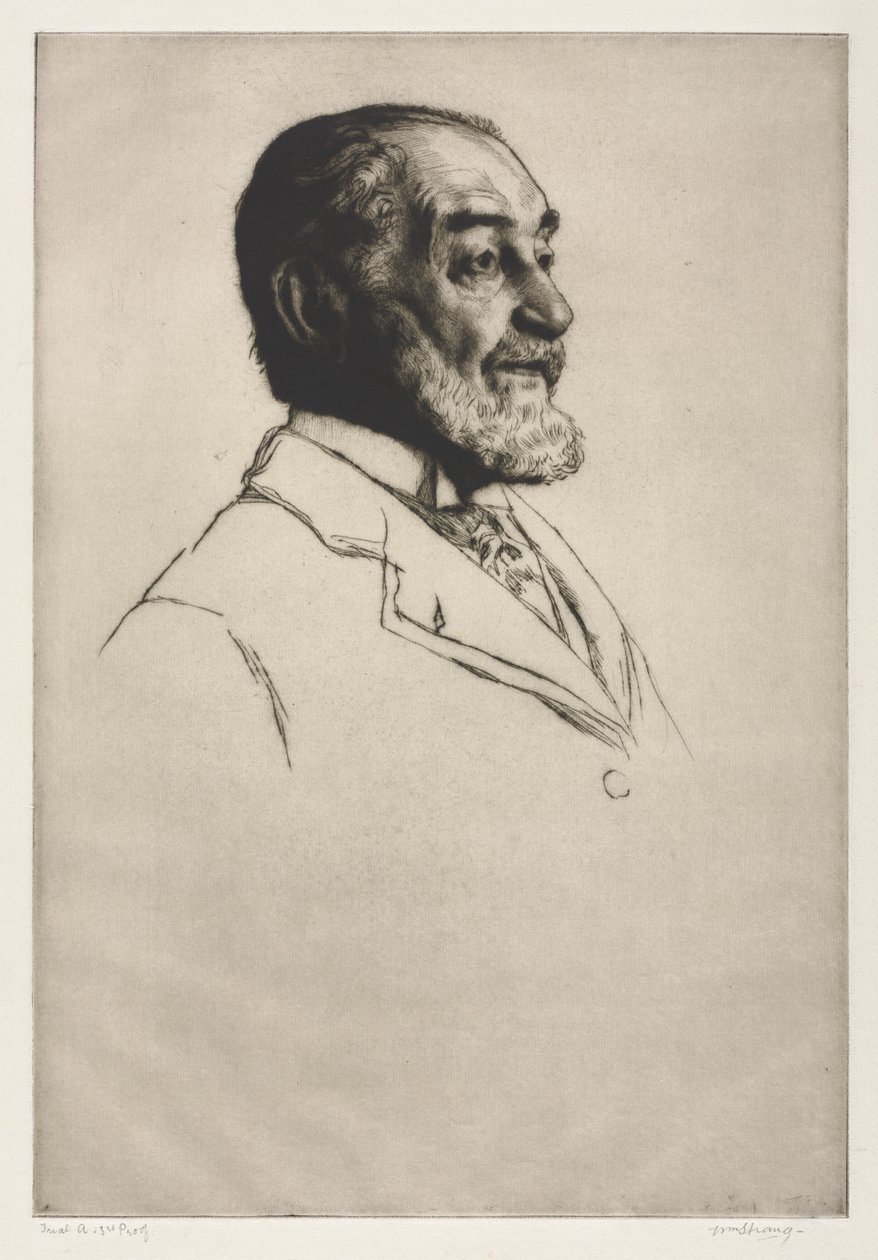 Frederick Harrison, 1914. by William Strang