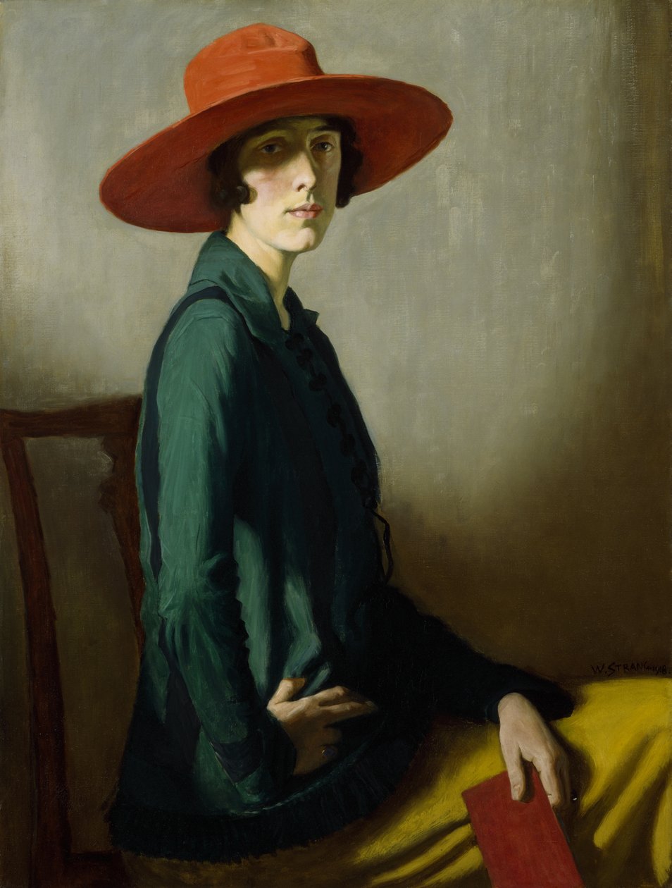 Kırmızı Şapkalı Bayan by William Strang