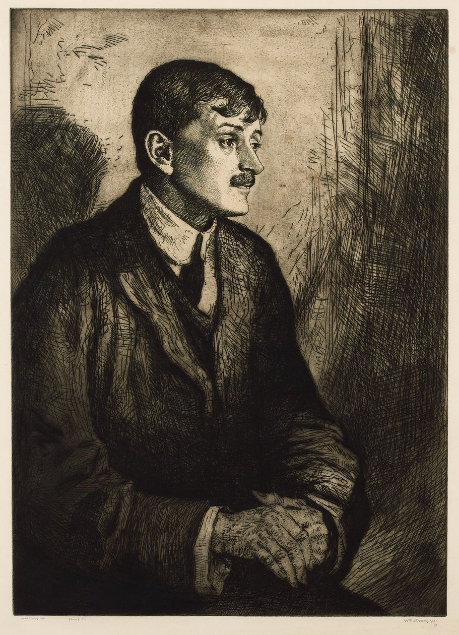 Şair John Masefield 1878-1967 portresi. by William Strang