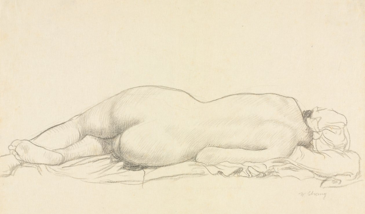 uzanmış çıplak by William Strang