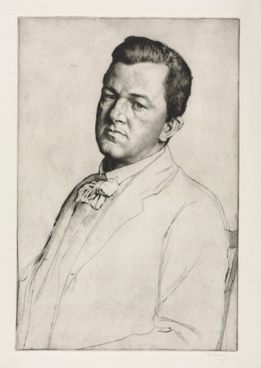 Sir Charles Holroyd, 1909. by William Strang