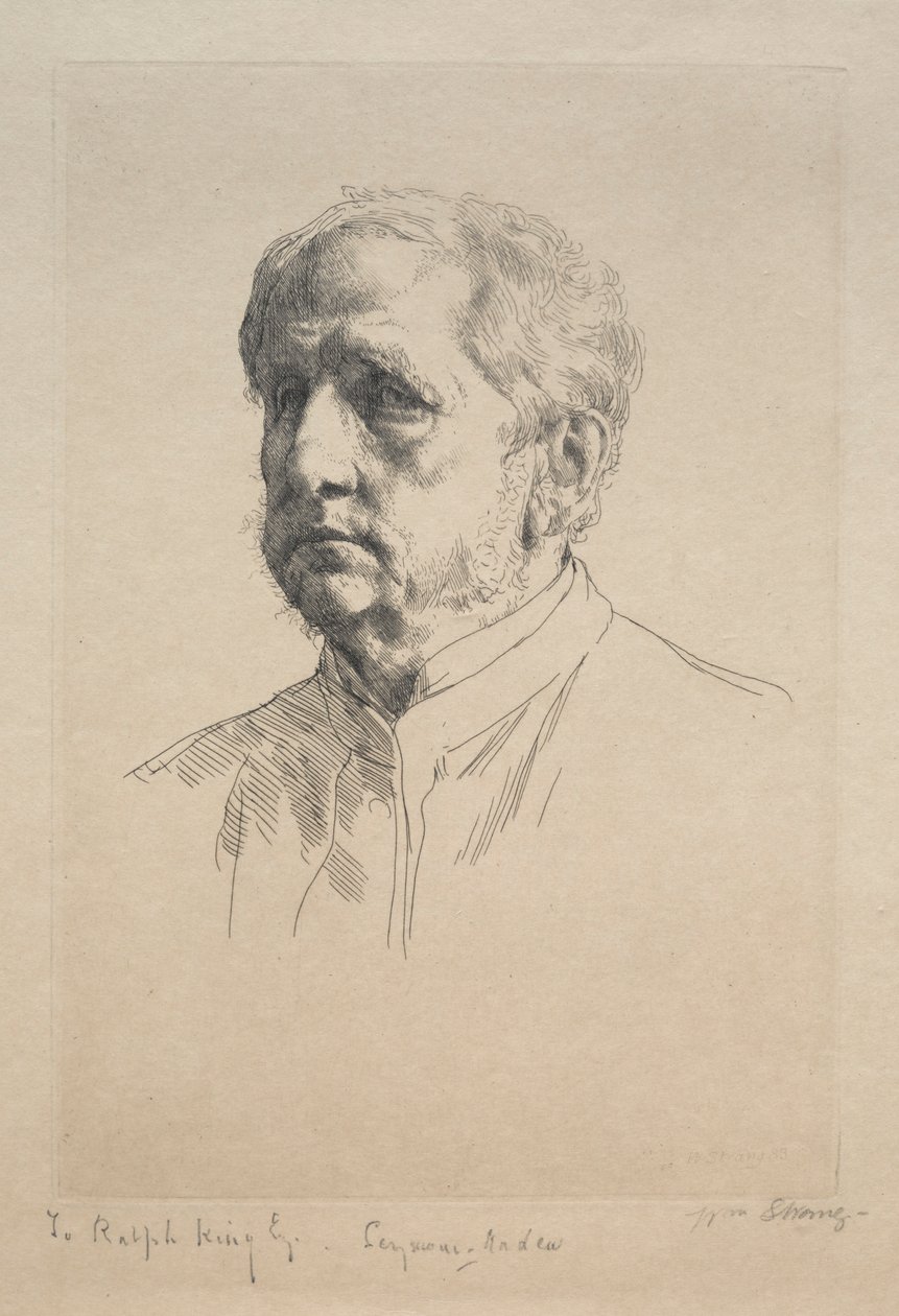 Sir Francis Seymour Haden, 1883. by William Strang