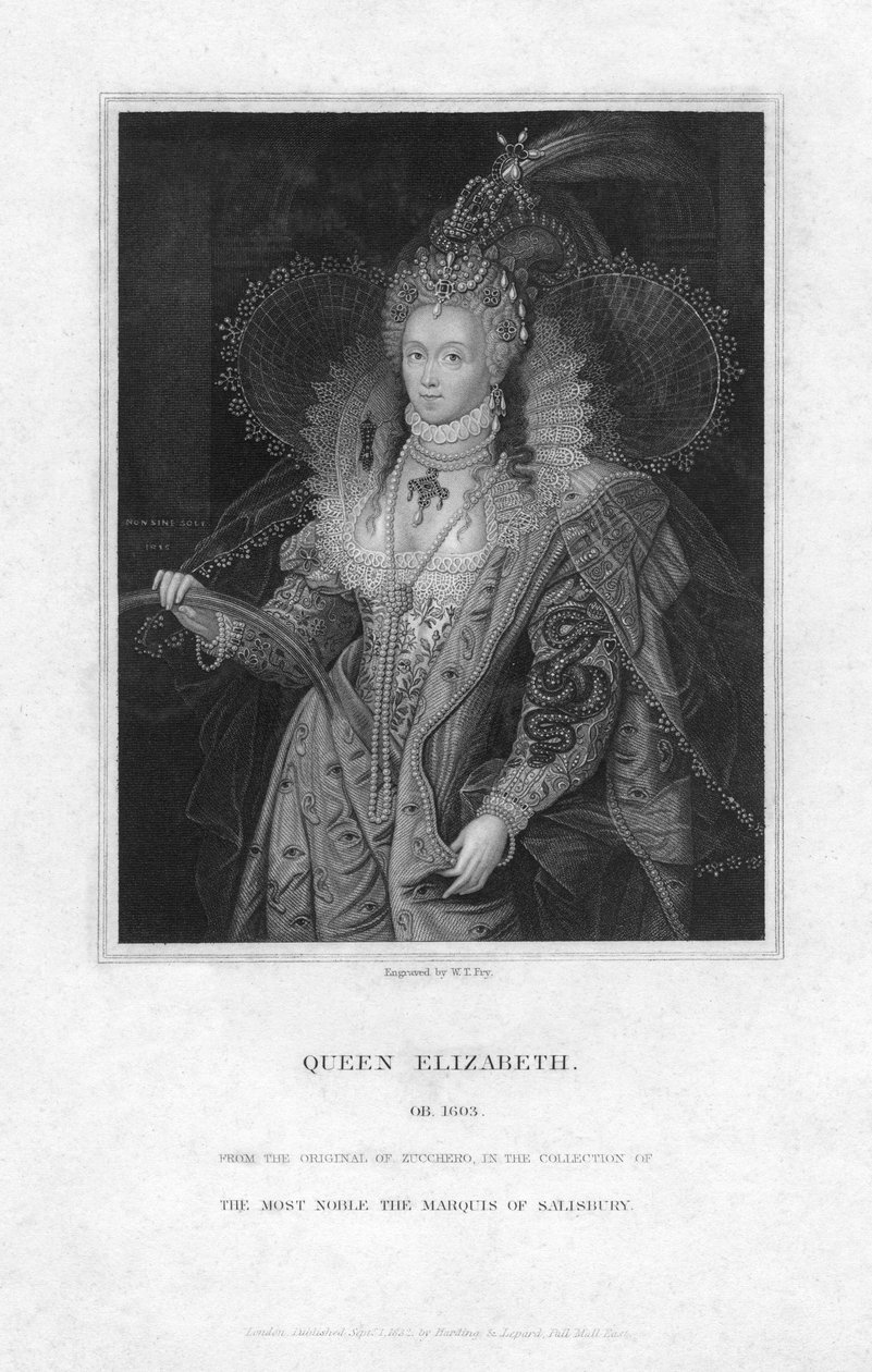I. Elizabeth, İngiltere Kraliçesi, 1832. by William Thomas Fry