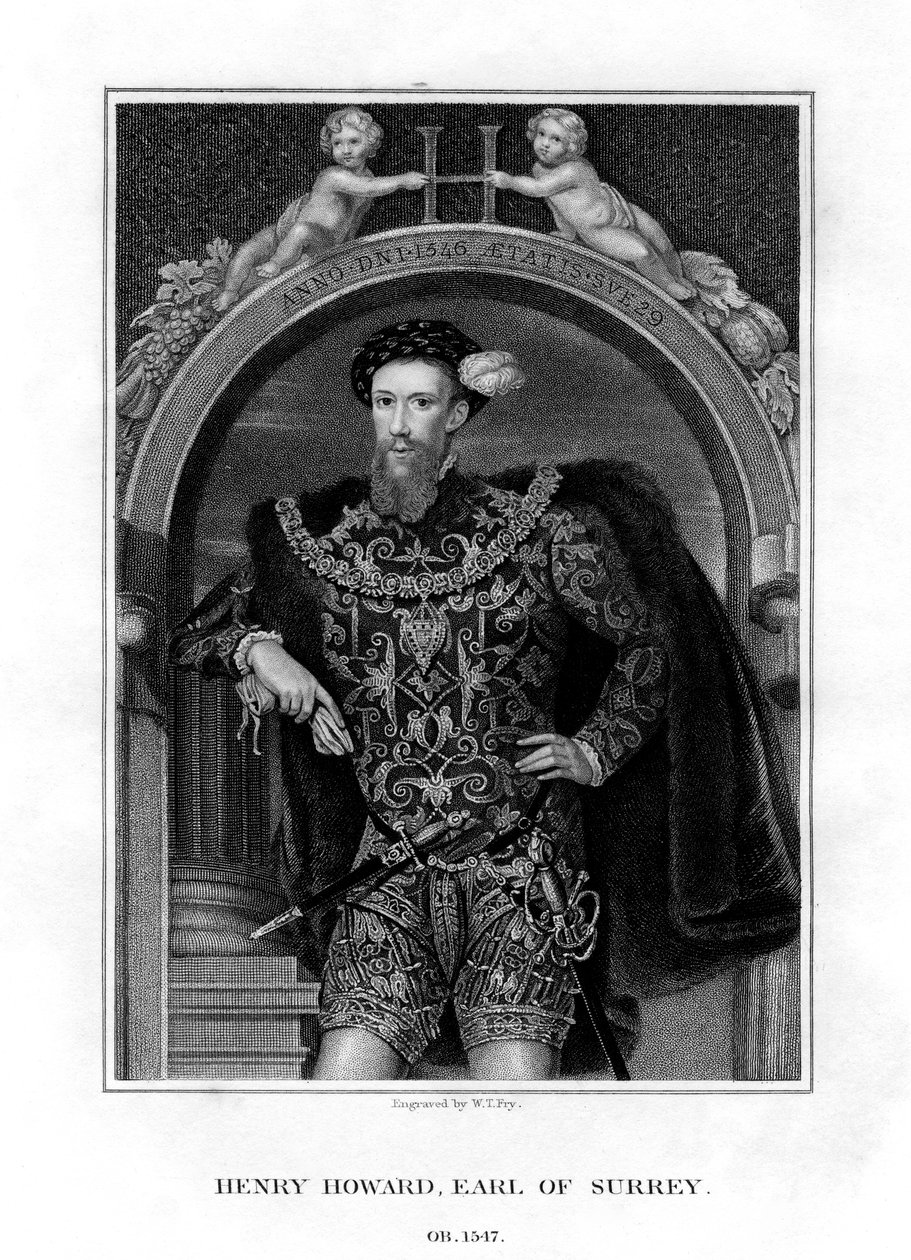 Henry Howard, Surrey Kontu, İngiliz aristokrat ve şair, 1829. by William Thomas Fry
