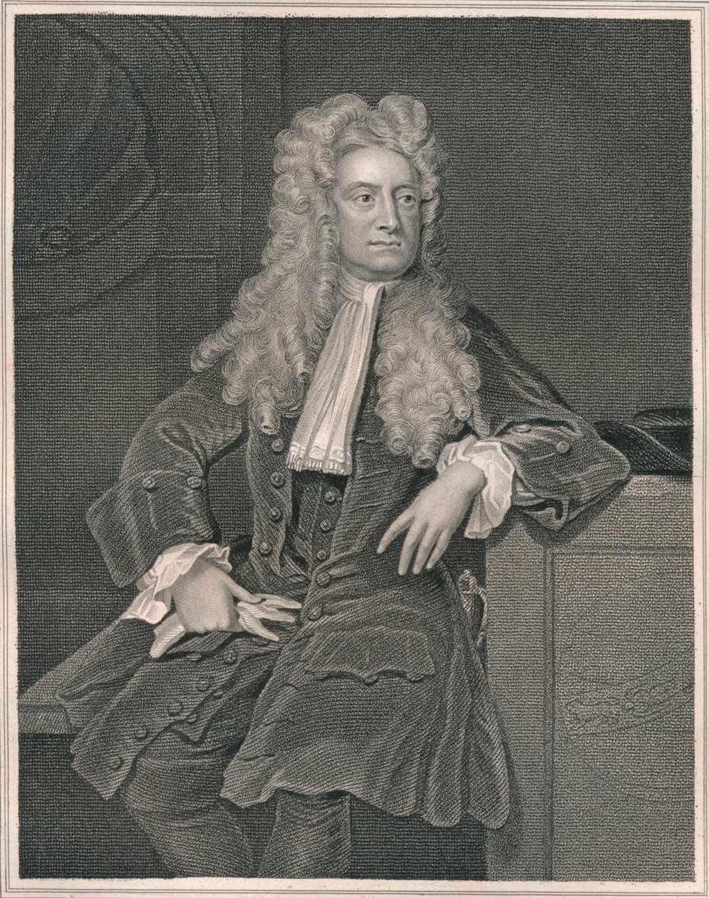 Sir Isaac Newton, c1700, 19. yüzyılın başları. by William Thomas Fry