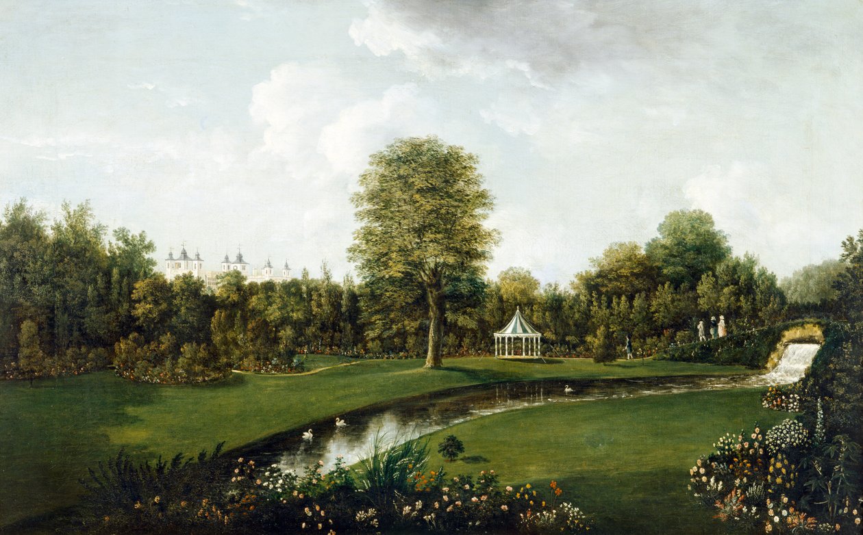 Çay Köprüsü'nden görünüm (tuval üzerine yağlı boya) by William Tomkins
