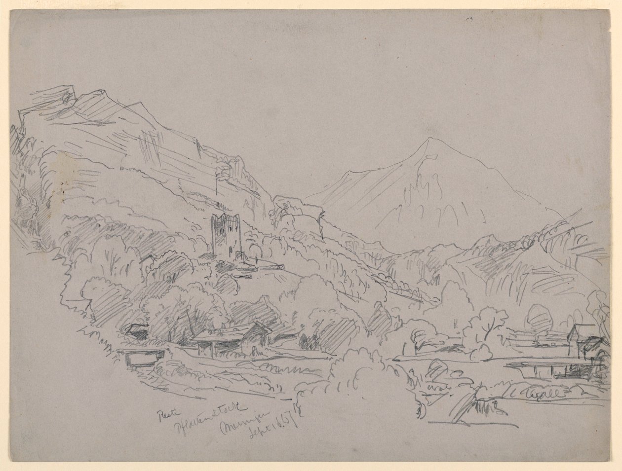 Manzara, Meiringen, İsviçre by William Trost Richards