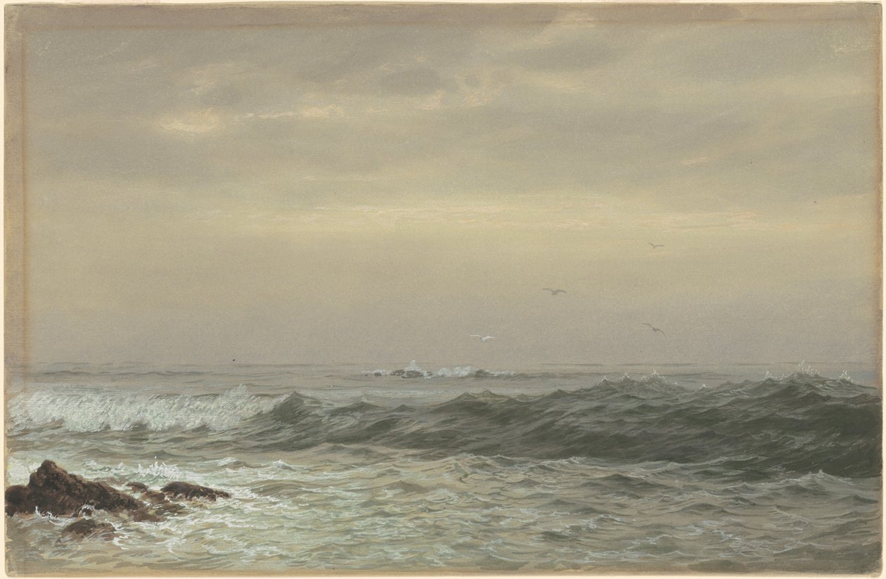 Kayalar ve Kırılan Dalgalar by William Trost Richards