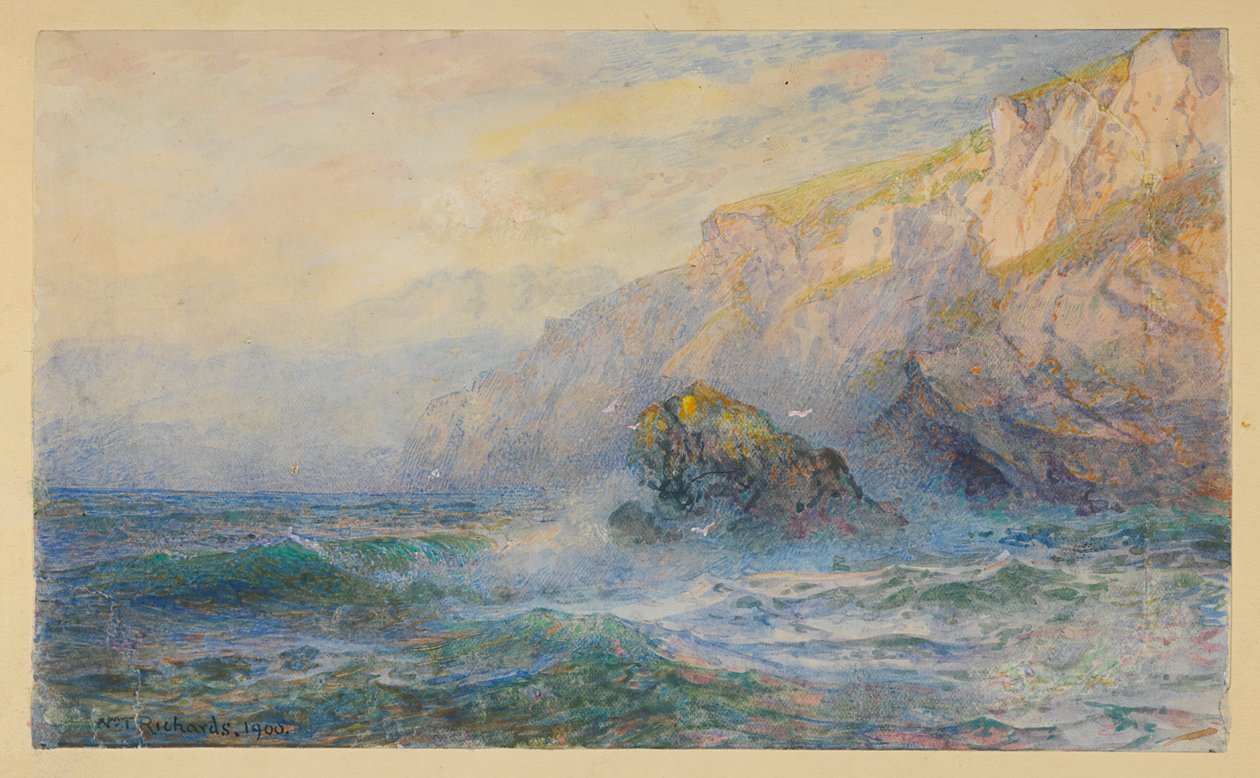 "Icart Point, Guernsey" den sonra çalışma by William Trost Richards