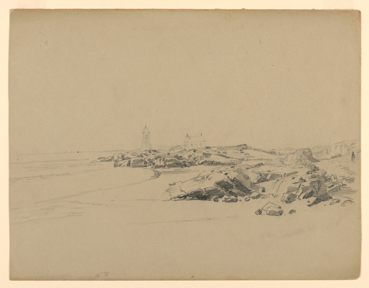 Deniz kıyısı çalışması, Point Judith, RI by William Trost Richards