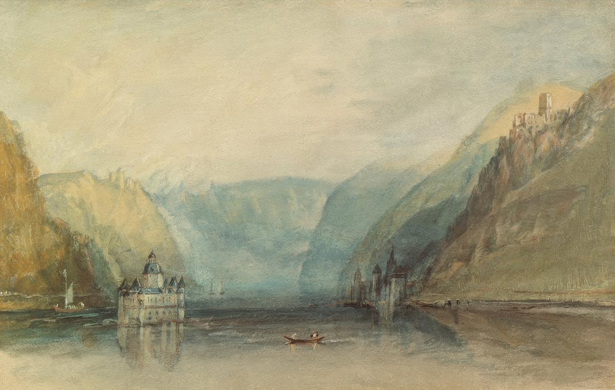 Kaub yakınlarındaki Pfalz by Joseph Mallord William Turner