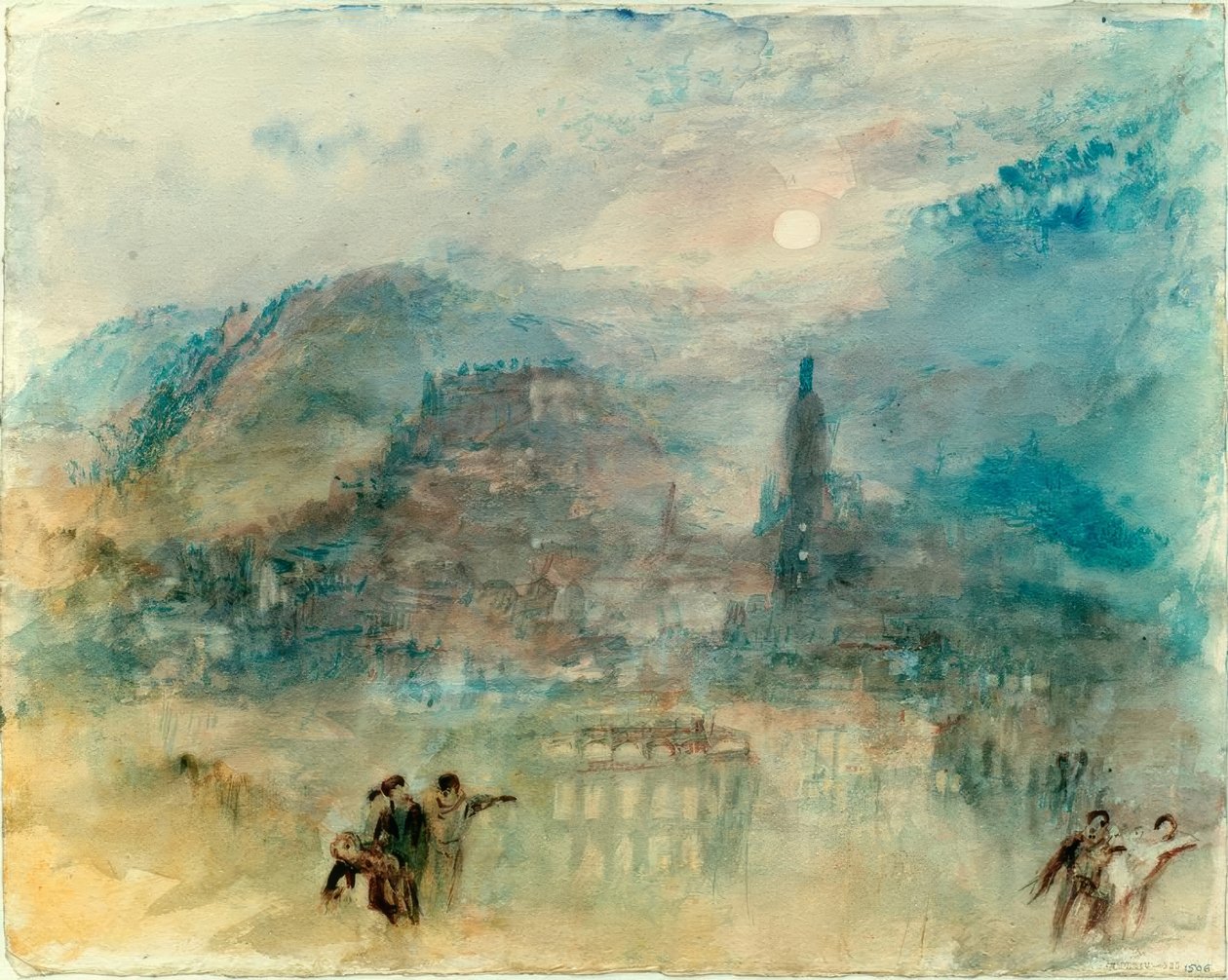 Heidelberg, ay ışığı by Joseph Mallord William Turner