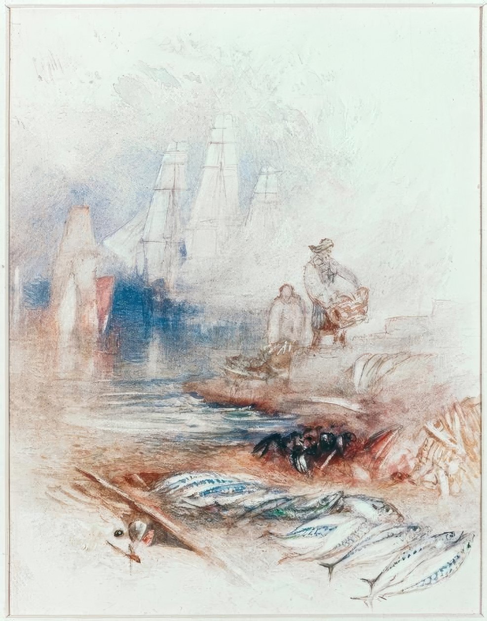 Sahilde uskumru by Joseph Mallord William Turner