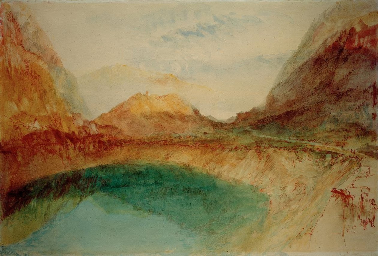 İsviçre dağlarında göl by Joseph Mallord William Turner