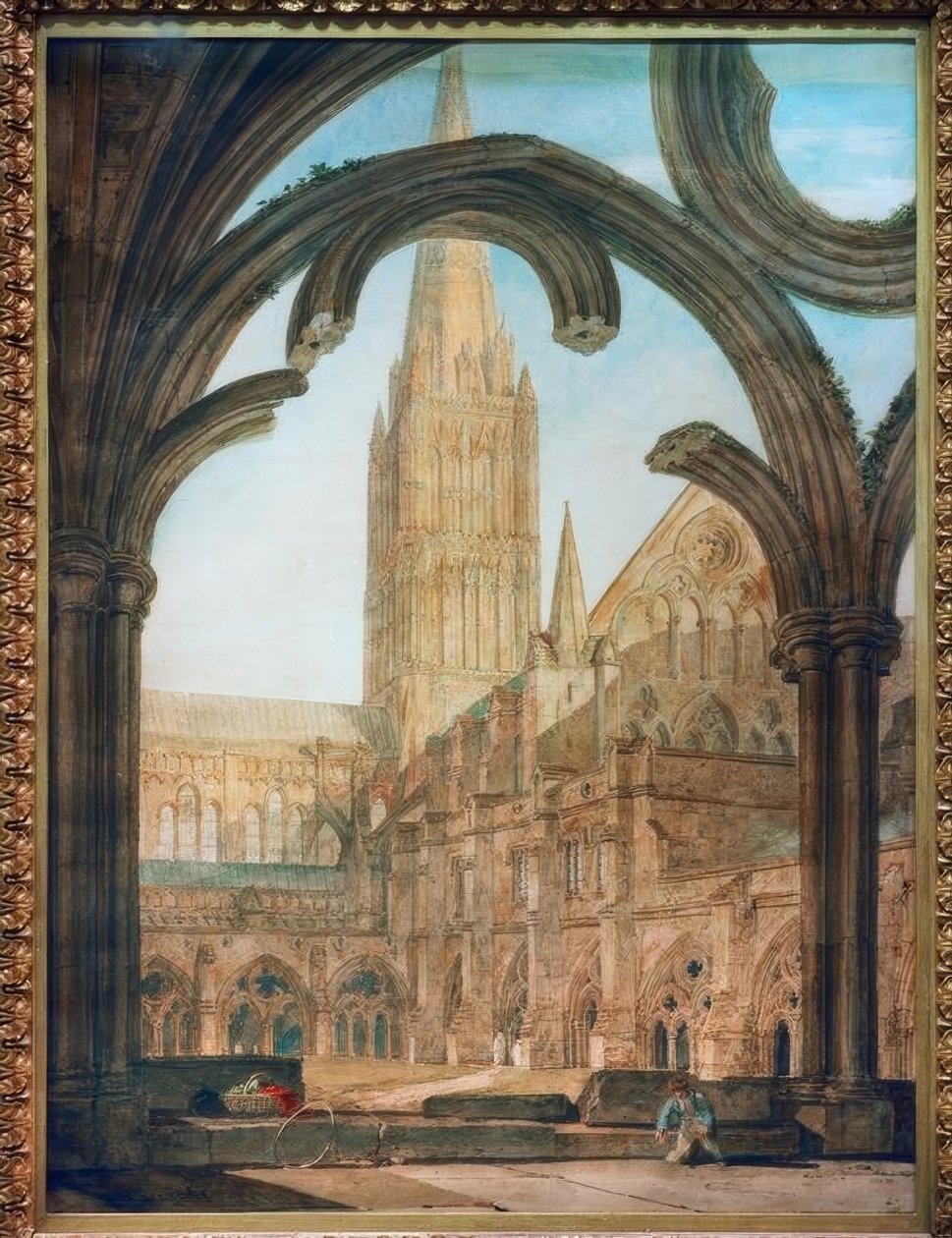 Manastırlardan Güney görünümü, Salisbury Katedrali by Joseph Mallord William Turner