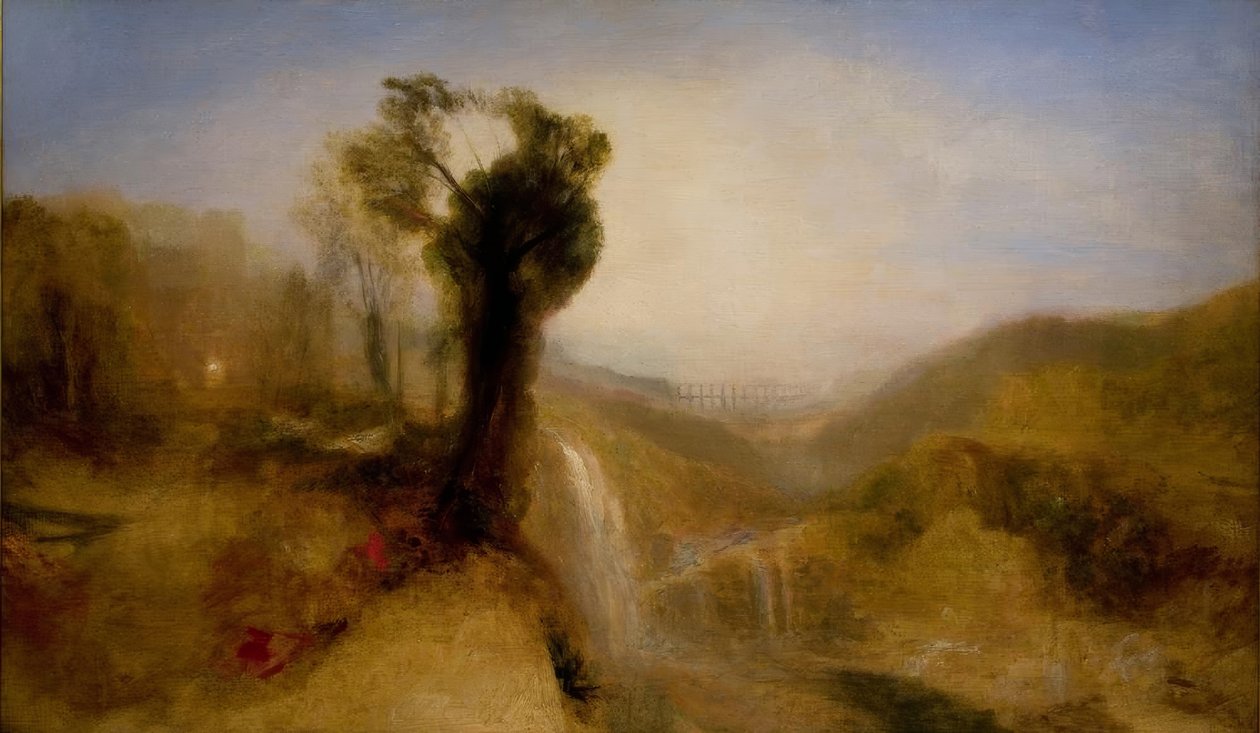 Su Kemeri ve Şelalesi Olan Güney Manzarası by Joseph Mallord William Turner