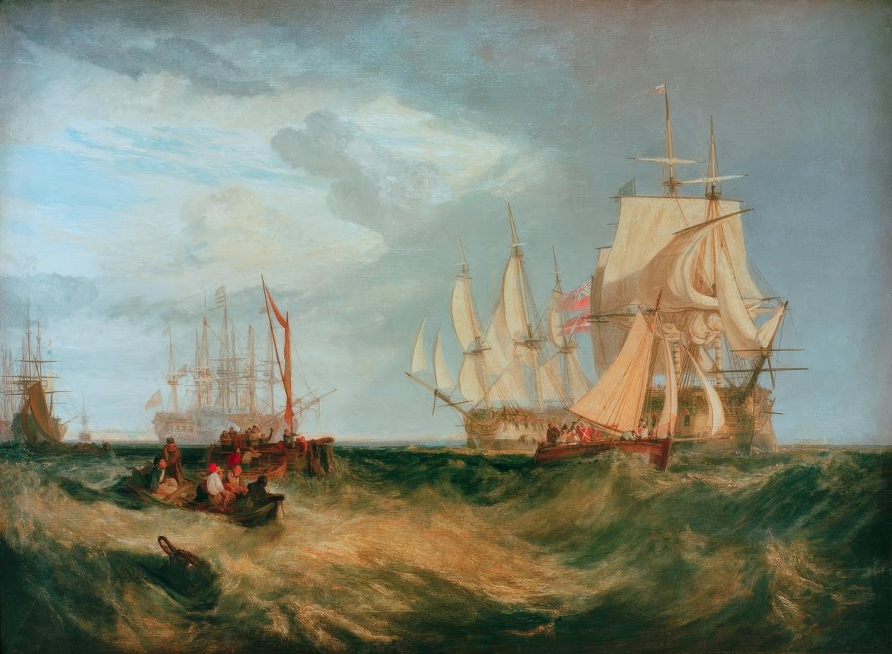 Spithead: Tekne Mürettebatı bir Çapa kurtarıyor by Joseph Mallord William Turner