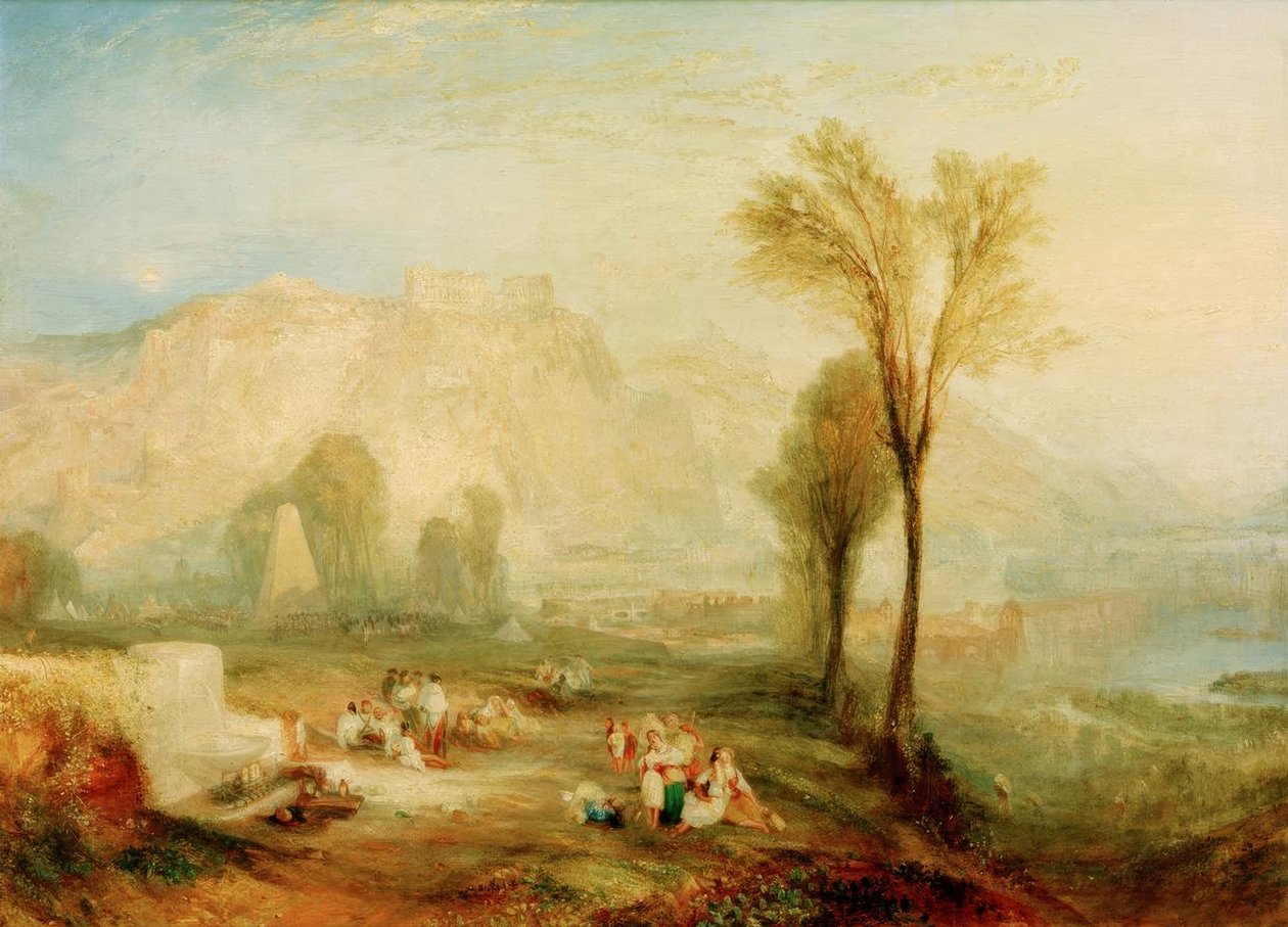 Parlak Onur Taşı (Ehrenbreitstein) ve Mezarı by Joseph Mallord William Turner
