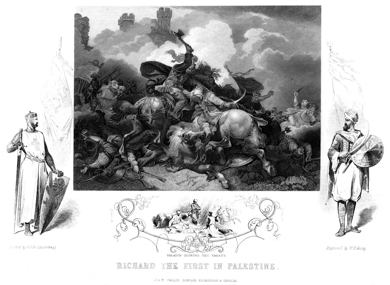 Kral I. Richard 1157-119, Yafa Savaşı'nda, 1192. by William Turner Davey