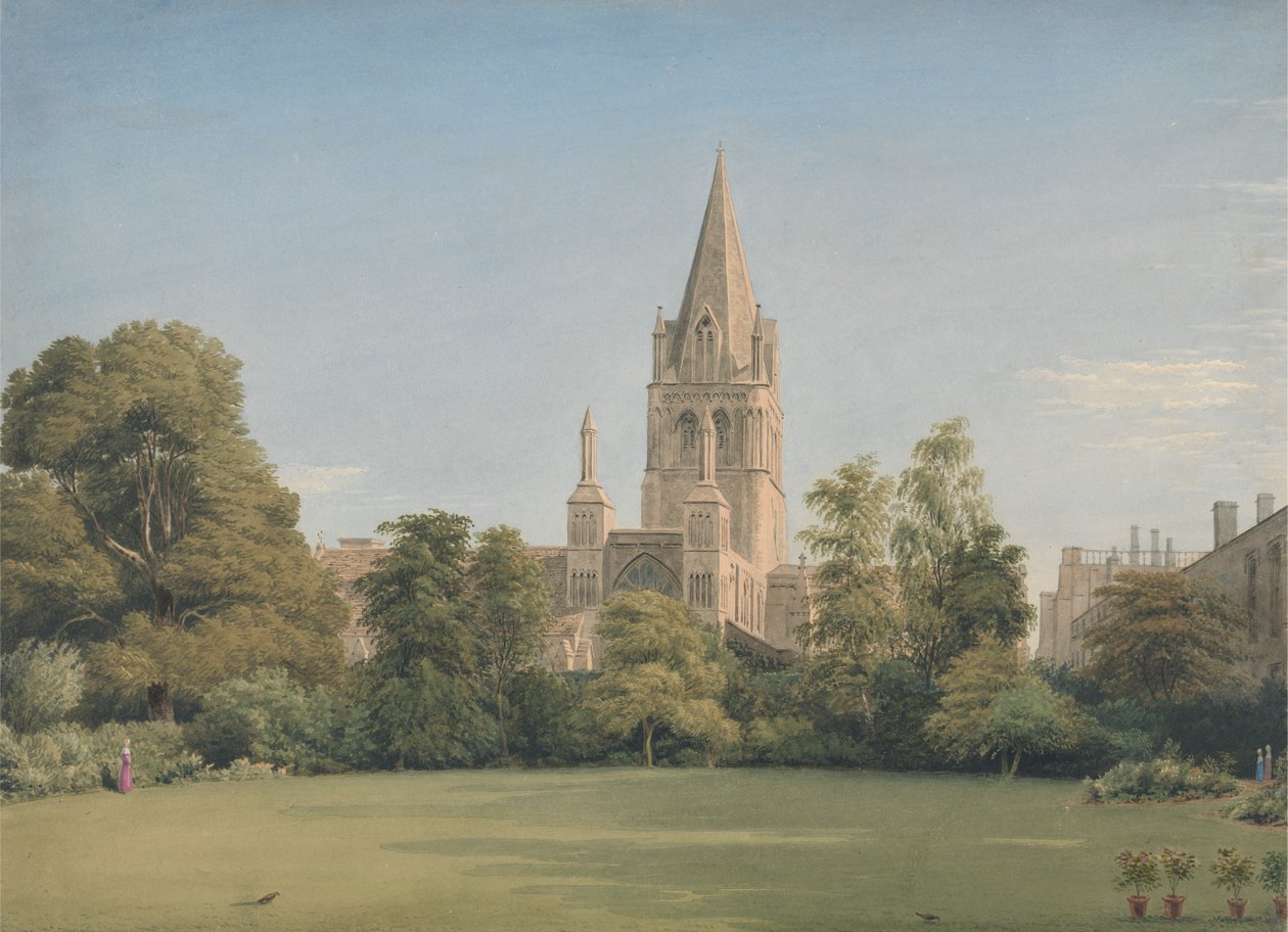 Dean's Garden, Christ Church, Oxford'dan görünüm by William Turner of Oxford