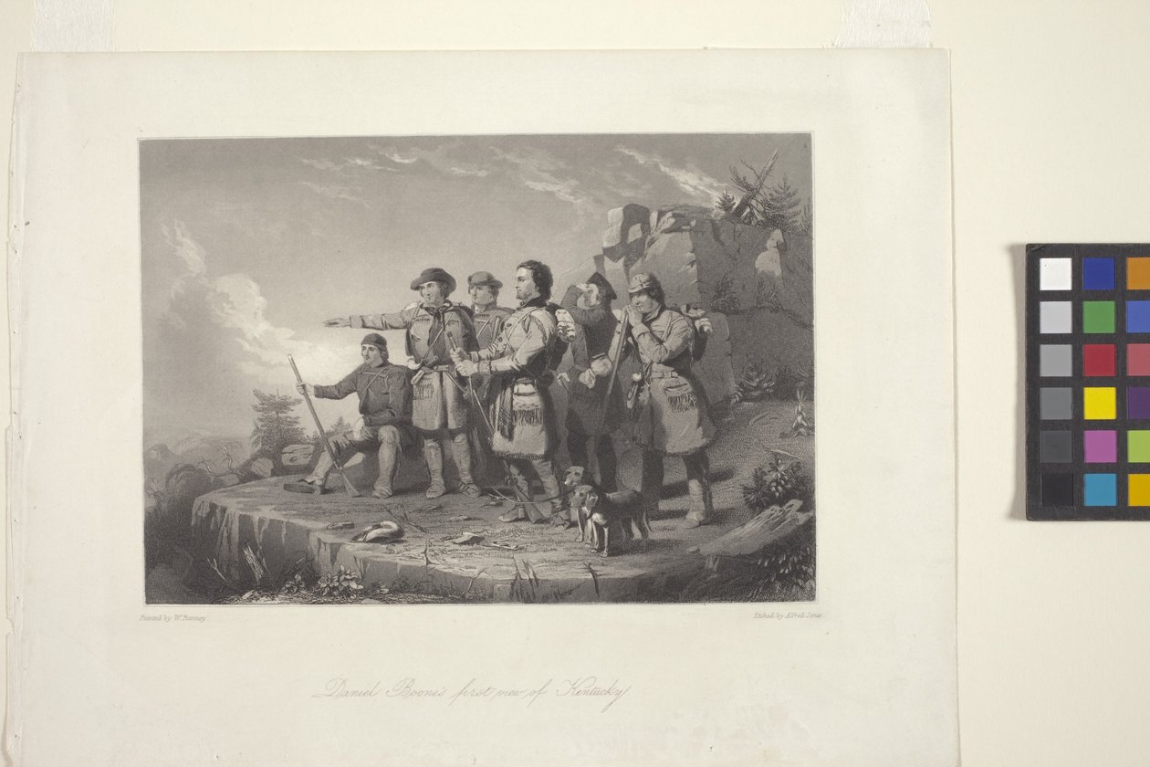 Daniel Boone'un Kentucky'ye İlk Bakışı by William Tylee (after) Ranney