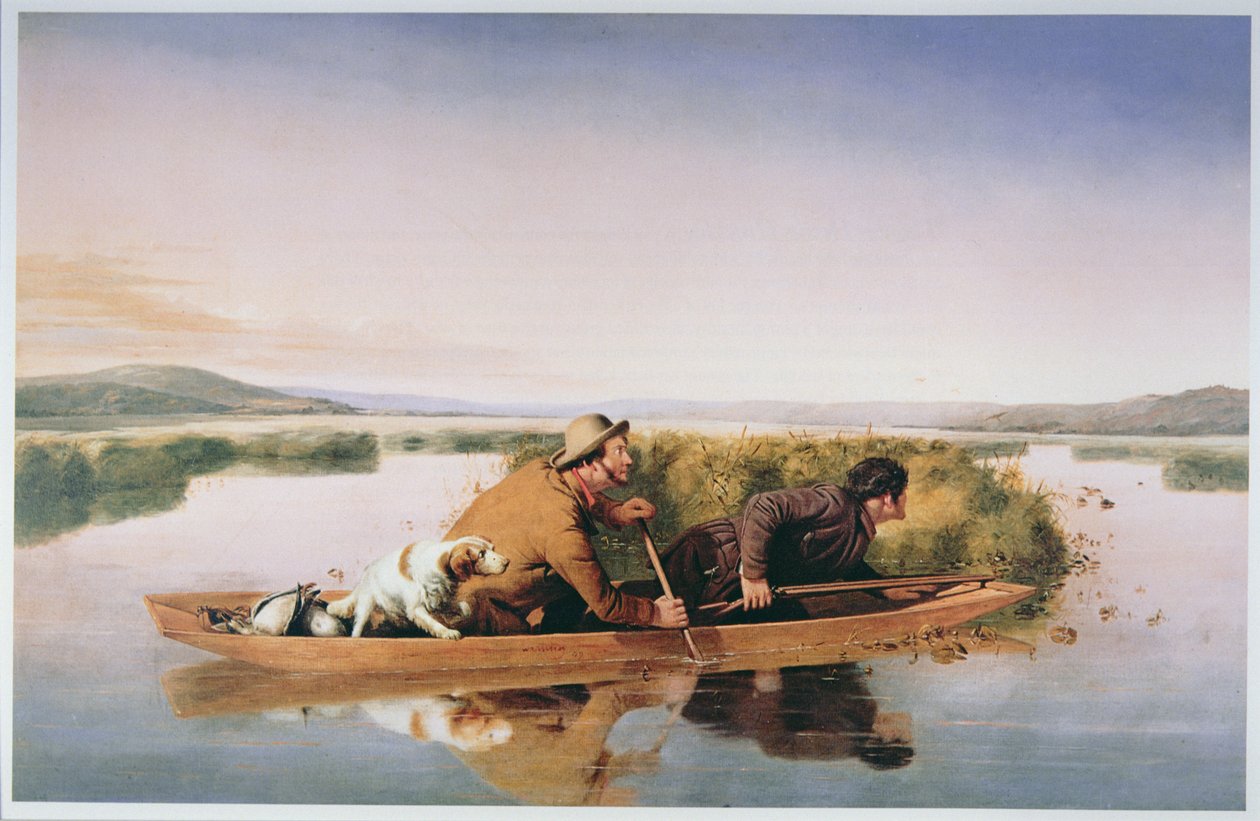 Hoboken Bataklıklarında Ördek Avcıları, New Jersey by William Tylee Ranney