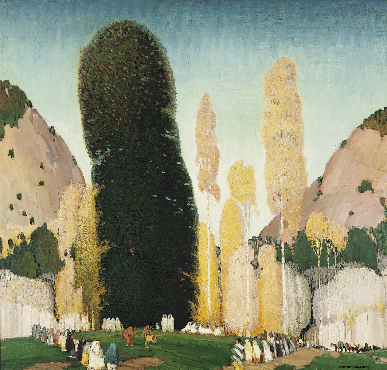 Bir Dağ Töreni, 1930 dolayları (tuval üzerine yağlı boya) by William Victor Higgins