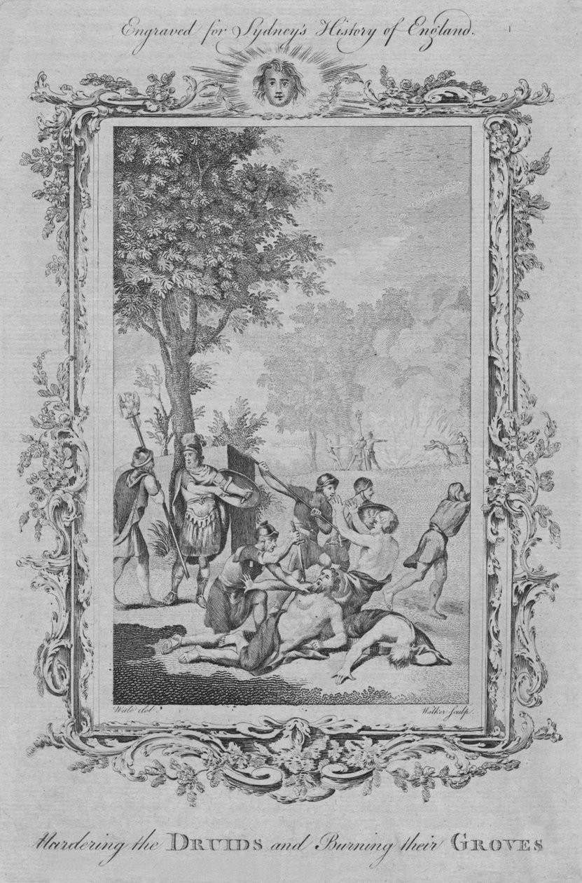 Druidleri Öldürmek ve Korularını Yakmak, 1773. by William Walker