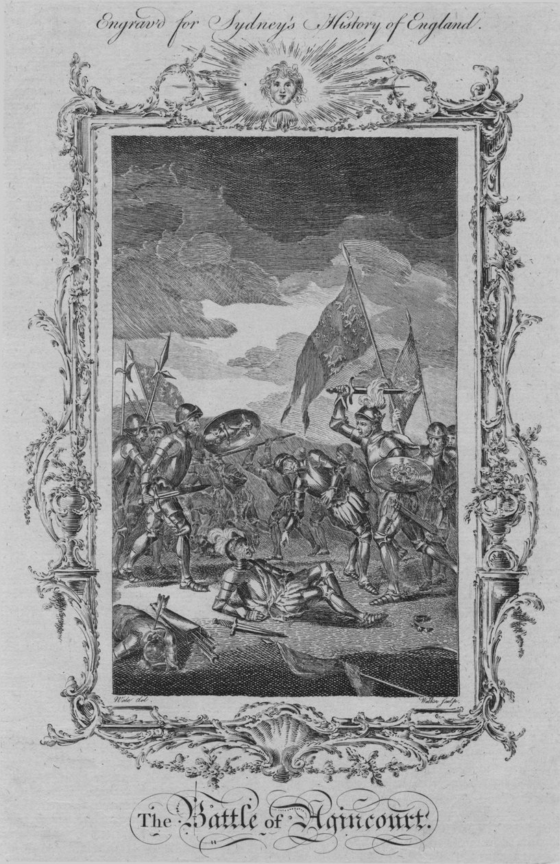 Agincourt Savaşı, 1773. by William Walker