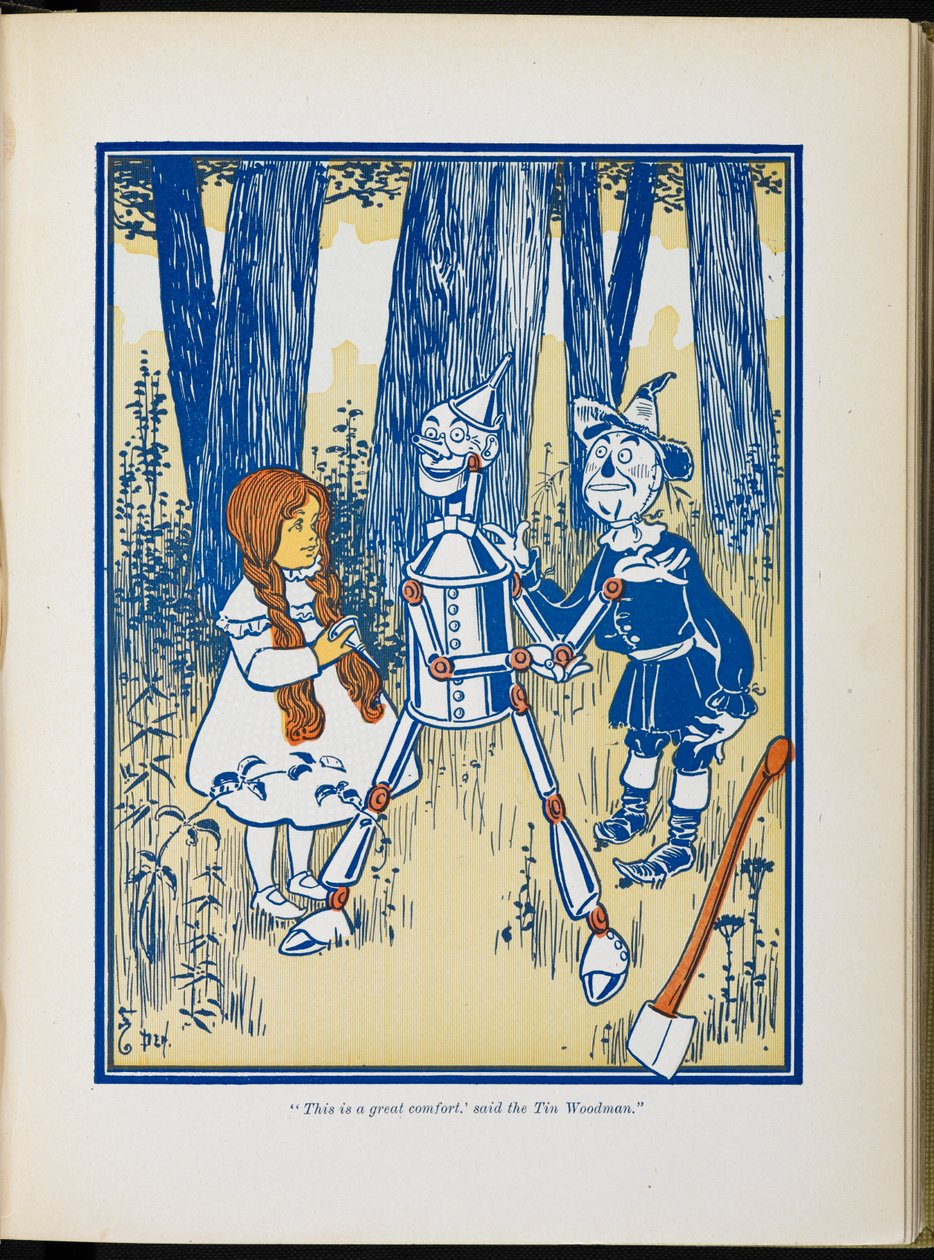 Dorothy, teneke adam ve korkuluk. by William Wallace Denslow
