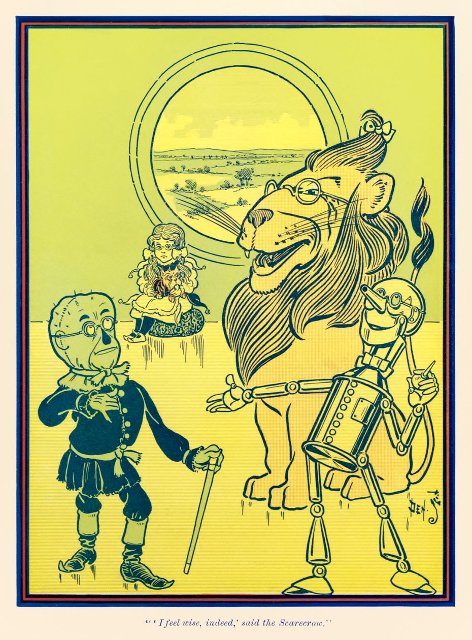 "Kendimi gerçekten akıllı hissediyorum," dedi korkuluk, L. Frank Baum