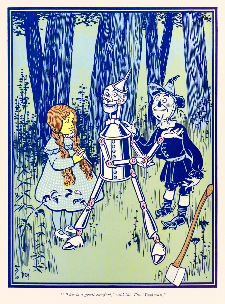 ??Bu büyük bir rahatlık mı? dedi Teneke Adam.? ?Harika Oz Büyücüsü? tarafından L. Frank Baum by William Wallace Denslow