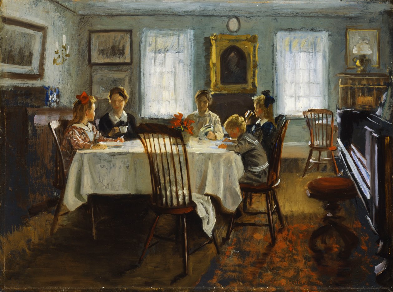 Kahvaltıda Gilchrist Ailesi, 1916 by William Wallace Gilchrist