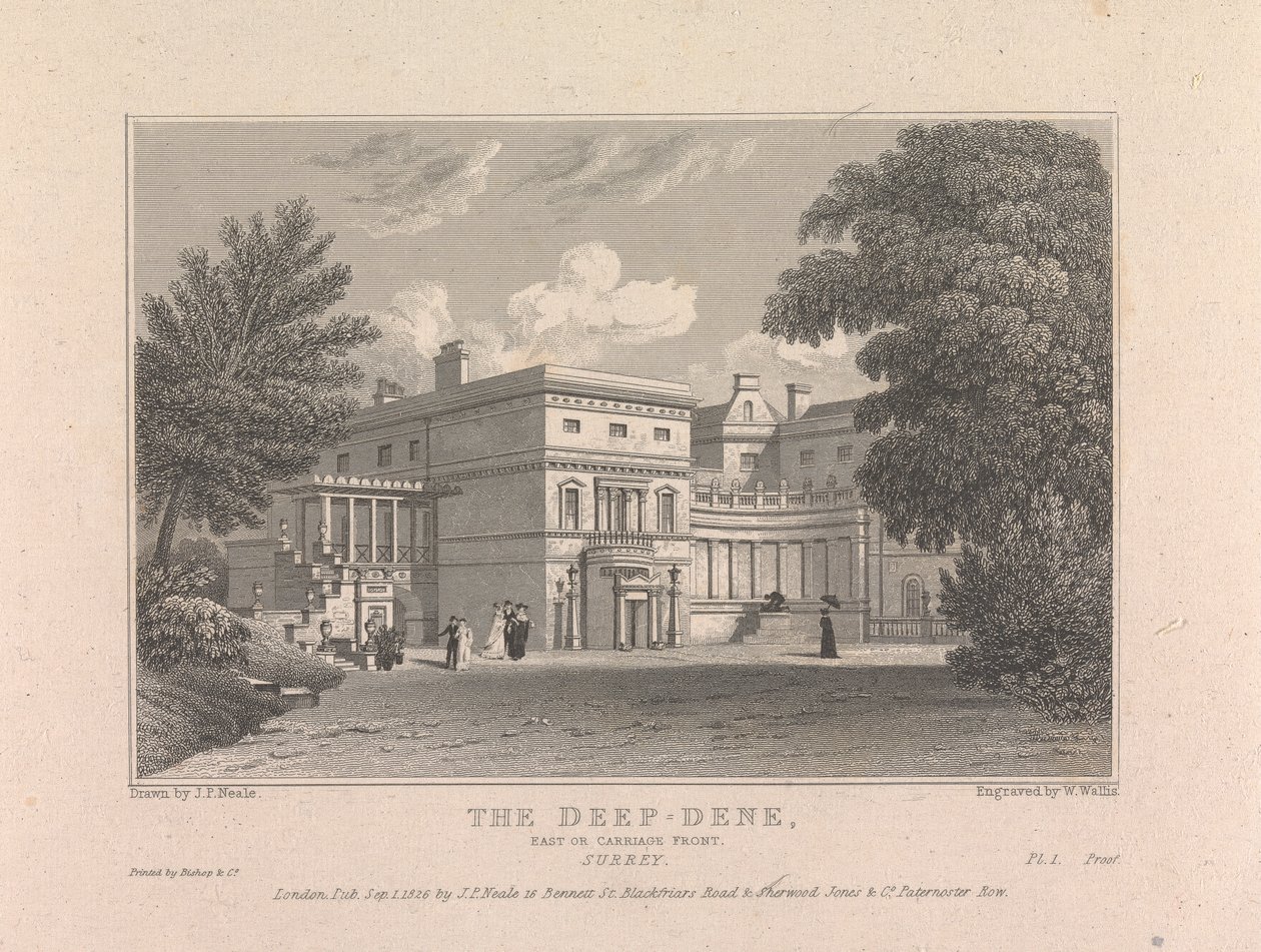 Deep-Dene. Doğu veya Araba Cephesi, Surrey by William Wallis