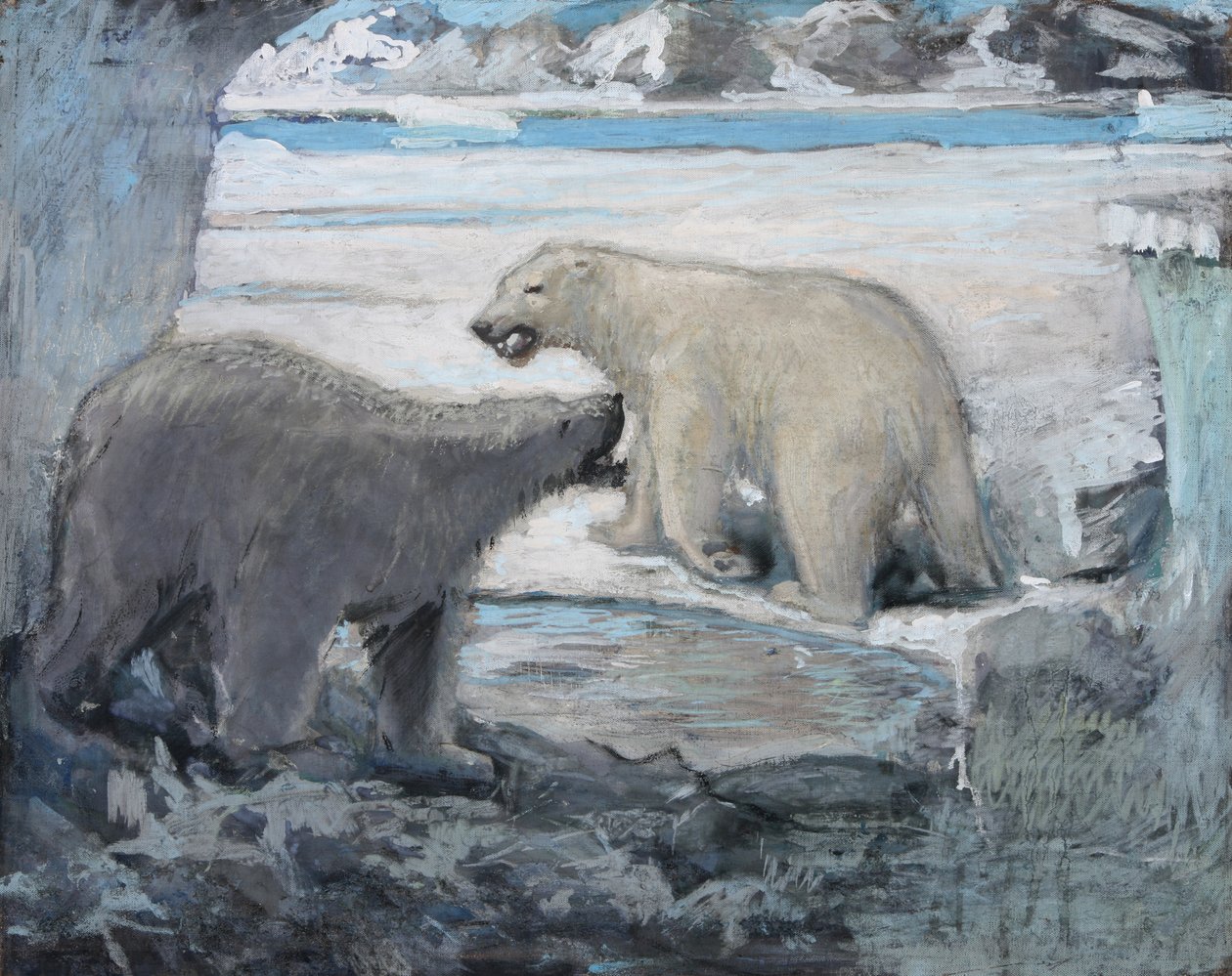 The Bears' Courtship, Grönland (tuval üzerine yağlıboya (?)) by William Walls