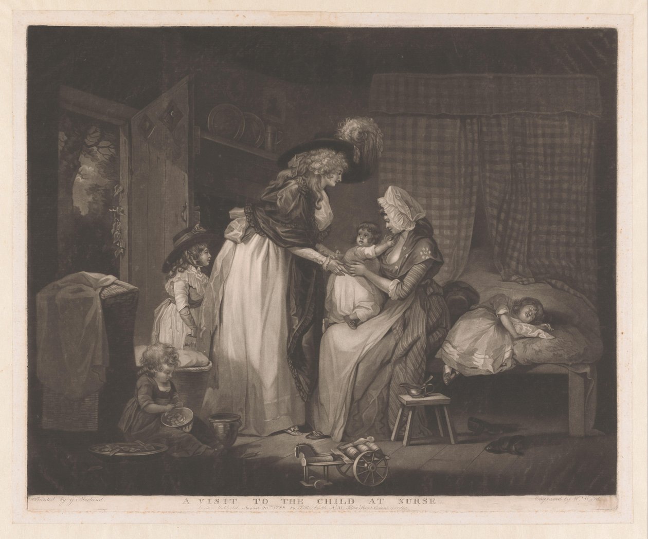 Anne çocuğunu ziyaret eder Çocuğu Hemşireye Ziyaret (nesne üzerindeki başlık) by William Ward