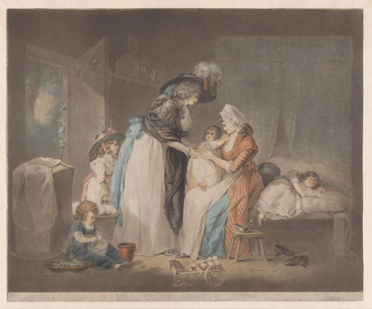 Anne çocuğunu ziyaret ettiHemşirede Çocuk Ziyareti (Nesnenin üzerinde başlık) by William Ward