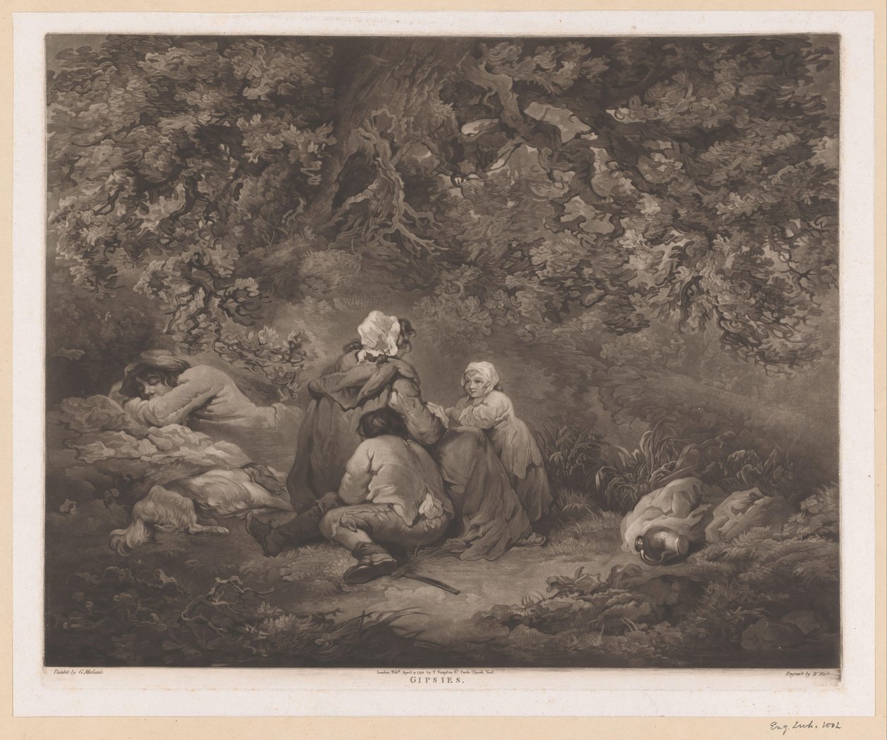 Aile bir ormanda dinleniyor Alçı (nesne üzerindeki başlık) by William Ward