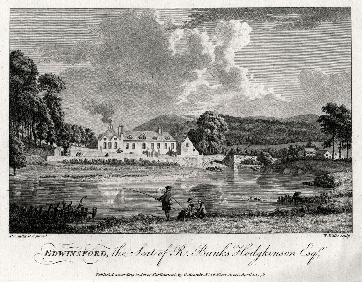 Edwinsford, R Banks Hodgkinson Esq, Carmarthenshire, 1776 koltuğu by William Watts