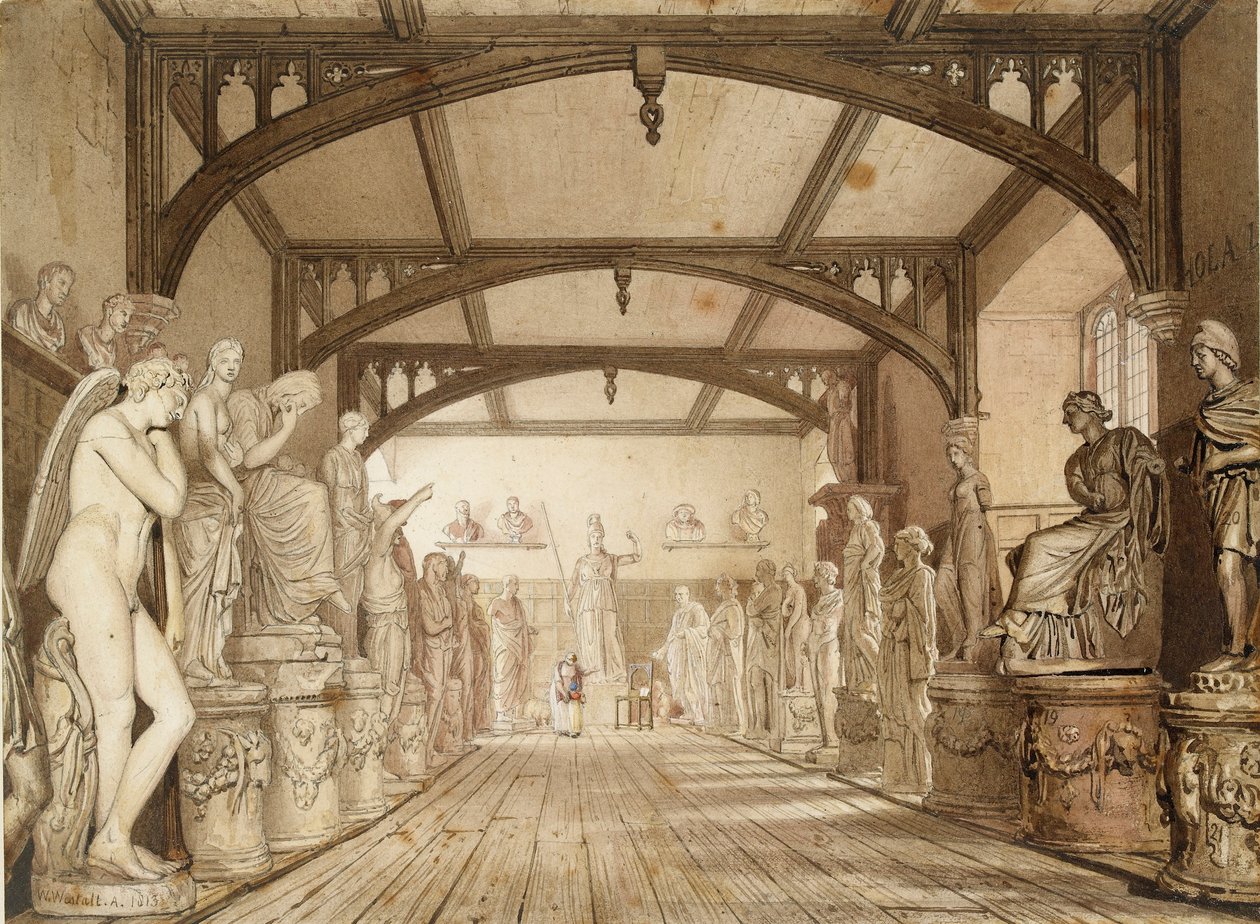 Sınav Okullarındaki Heykel Galerisi, Oxford, 1813 by William Westall